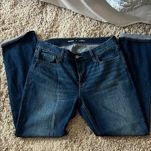 Old Navy Women's Dark Blue Straight Leg Jeans